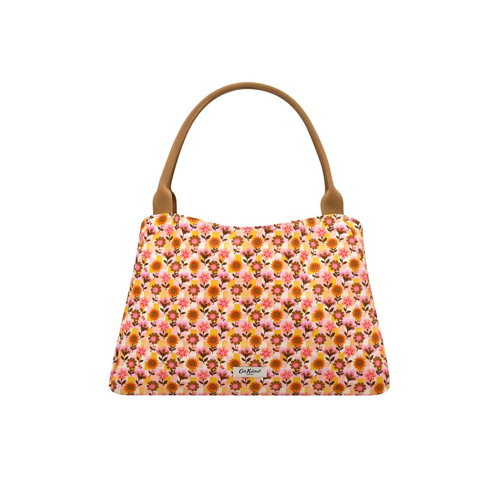  Cath Kidston - Túi đeo vai/The New Day Bag - Retro Ditsy - Pink/Yellow 