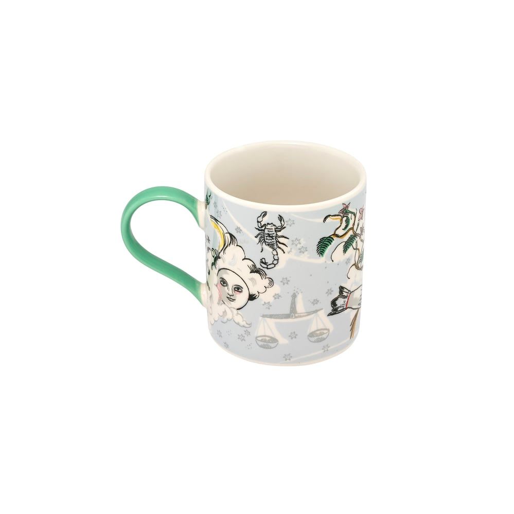 Cath Kidston - Ly/Rosie Fine China Mug - Celestial - Blue/Pink