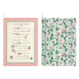  Bộ 2 khăn /S2 Tea Towels Festive Poem - Parchment - 1022445 