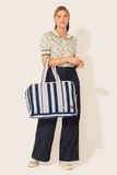  Túi du lịch xếp gọn/Woven Stripe Travel Bag - Hand Drawn Candy Stripe 