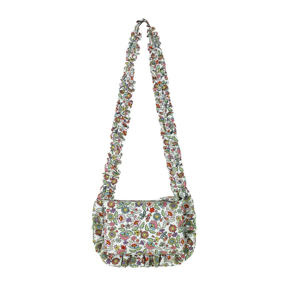  Cath Kidston - Túi đeo chéo/Organic Cotton Ruffle Cross Body - Dense Paisley - Mint 