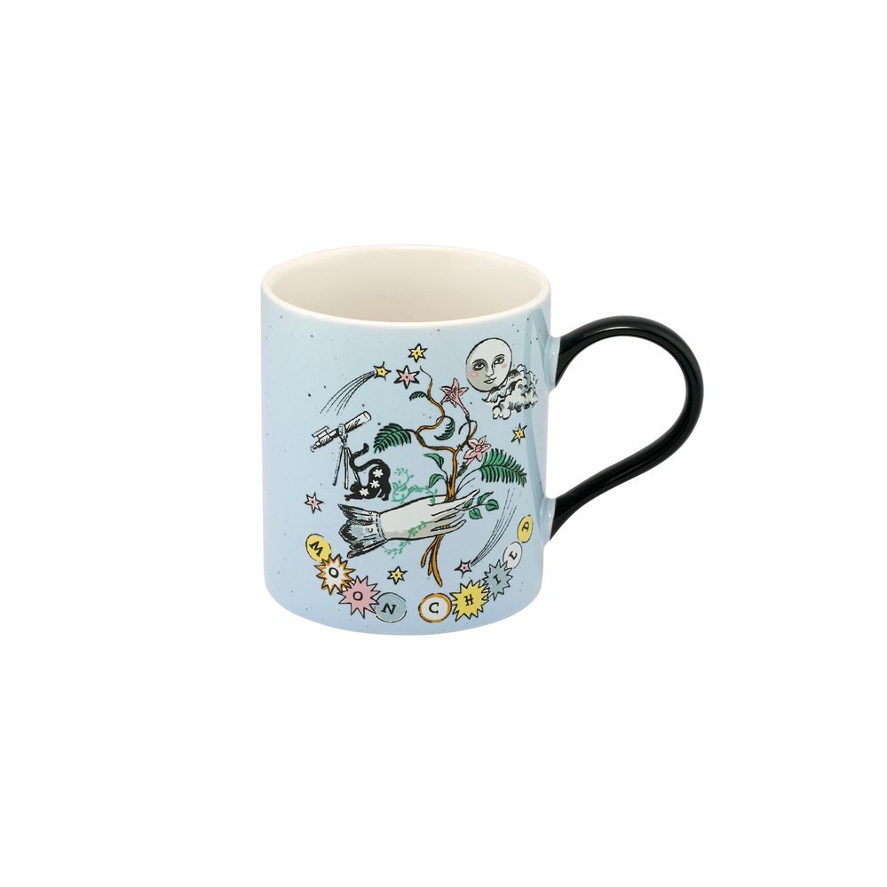  Cath Kidston - Ly/Rosie Fine China Mug - Celestial - Blue 