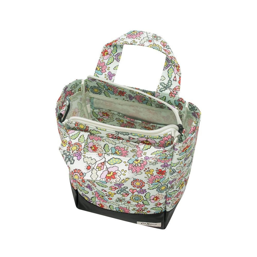  Cath Kidston - Túi đeo chéo/Organic Cotton Small Tote - Dense Paisley - Mint 