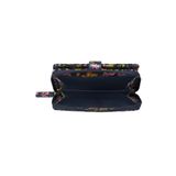  Cath Kidston - Ví nữ gập/Folded Zip Wallet - Paper Pansies - Navy 