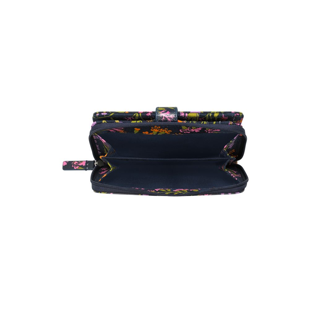  Cath Kidston - Ví nữ gập/Folded Zip Wallet - Paper Pansies - Navy 