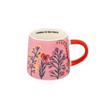  Cath Kidston - Ly/Billie Mug - Paper Pansies - Coral 