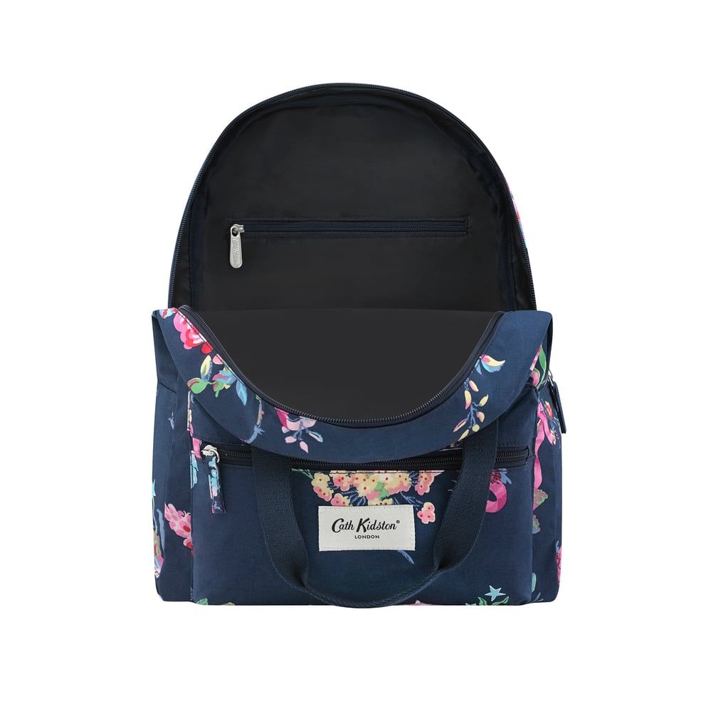 Ba Lô\MFS Backpack w' hanging loop New Birds and Roses-Navy-1072761