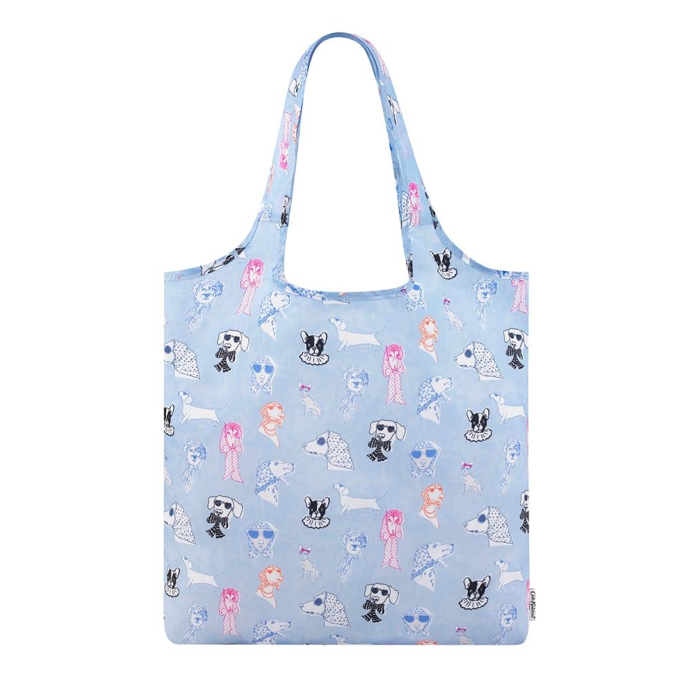 Túi đeo vai gấp gọn/Foldaway Shopper Glamorous Dogs - Blue - 1089240