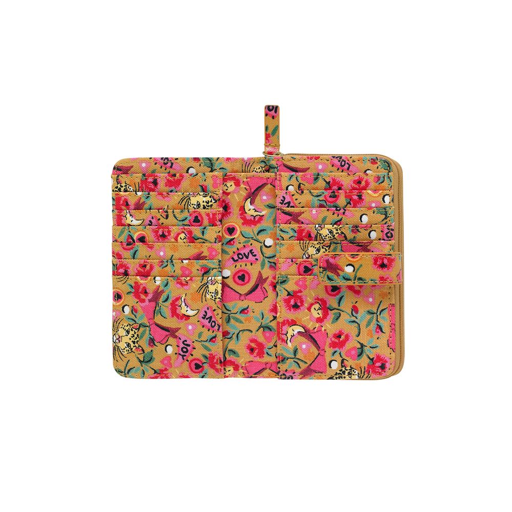 Cath Kidston - Ví nữ gập/Folded Zip Wallet - Pinball Ditsy - Yellow