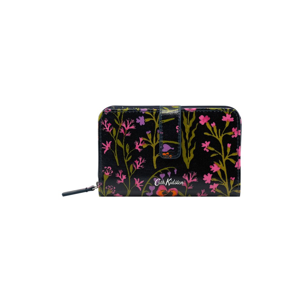  Cath Kidston - Ví nữ gập/Folded Zip Wallet - Paper Pansies - Navy 