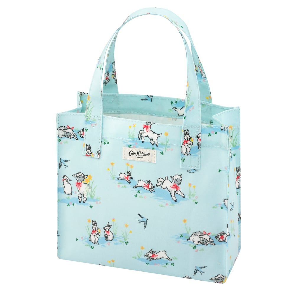 Túi đeo tay/Small Bookbag Spring Bunnies and Lambs - Blue - 1083279
