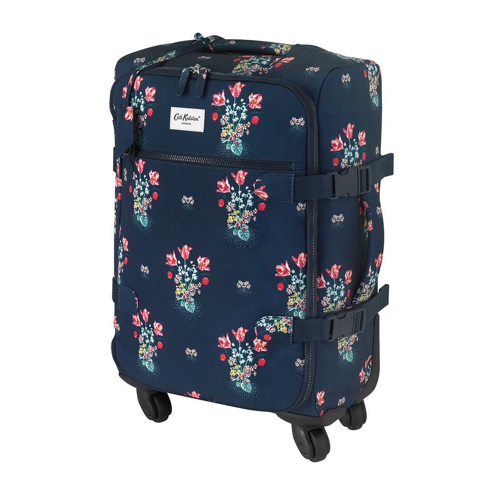  Va li/Four Wheel Small Suitcase Spot Bouquet - Navy - 1083385 