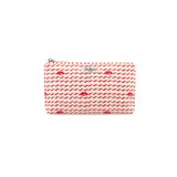  Túi đựng mỹ phẩm/Zip Cosmetic Bag - Kisses - Cream/Red 