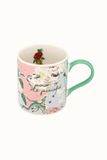  Cath Kidston - Ly/Rosie Fine China Mug - Celestial - Blue/Pink 