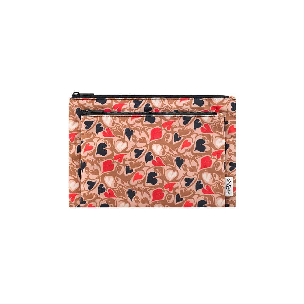 Túi đeo vai /Recycled Rose Large WFH Tote - Marble Hearts Ditsy - Brown