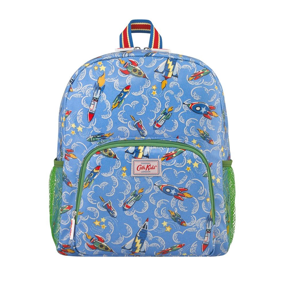  Ba lô cho bé /Kids Classic Large Backpack with Mesh Pocket - Rockets - Blue 