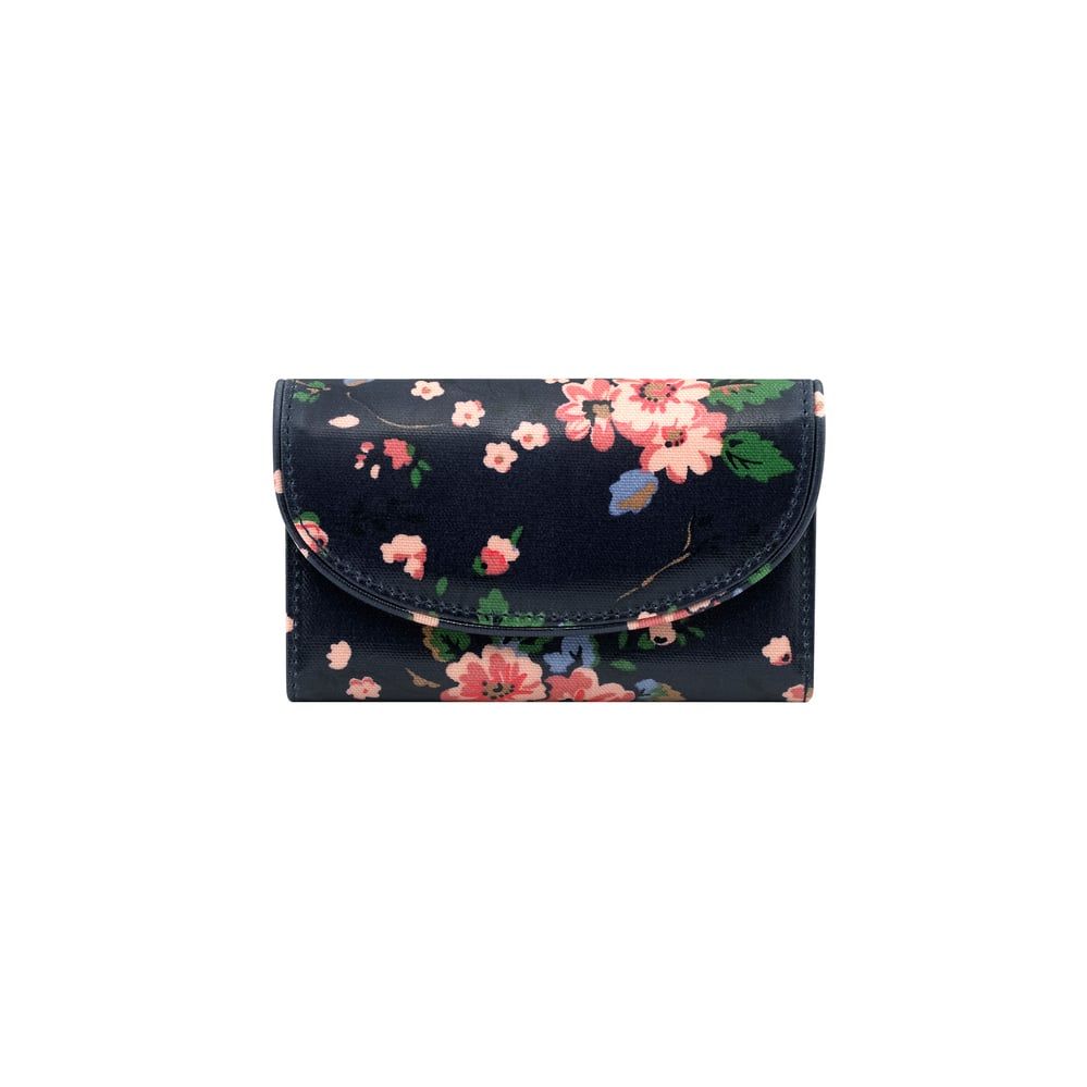 Ví gập/Folded Curve Wallet - Trailing Rose - Navy
