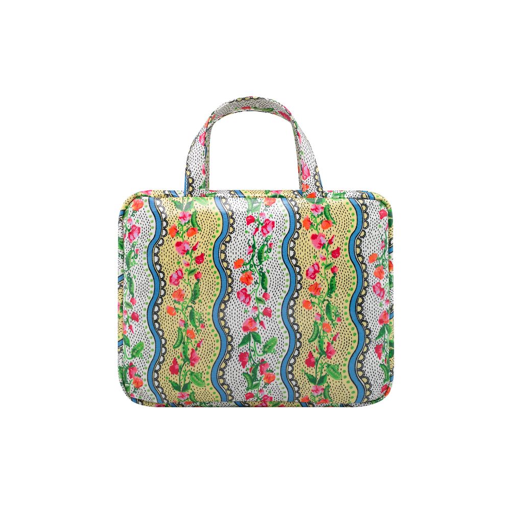 Túi đựng đồ dùng nhà tắm/Two Part Wash Bag - Sweet Pea Stripe Small - Yellow