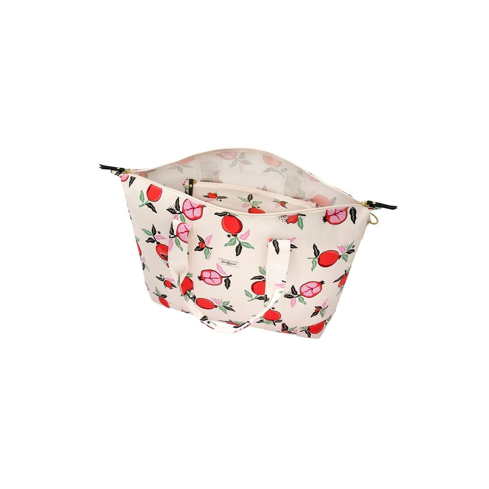 Túi du lịch xếp gọn/Foldaway Overnight Bag - Pomegranate - Cream