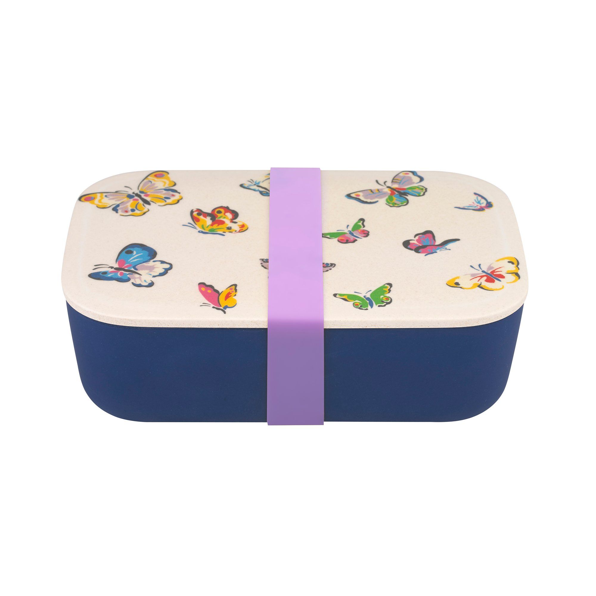 Hộp đựng thức ăn/Lunch Box - Butterflies - Cream