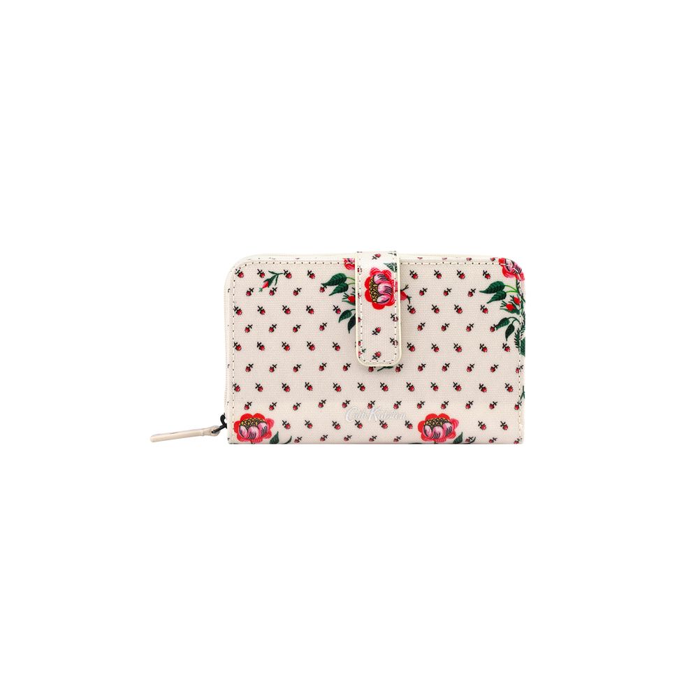  Ví gập/Folded Zip Wallet  - Love Letter - Cream 