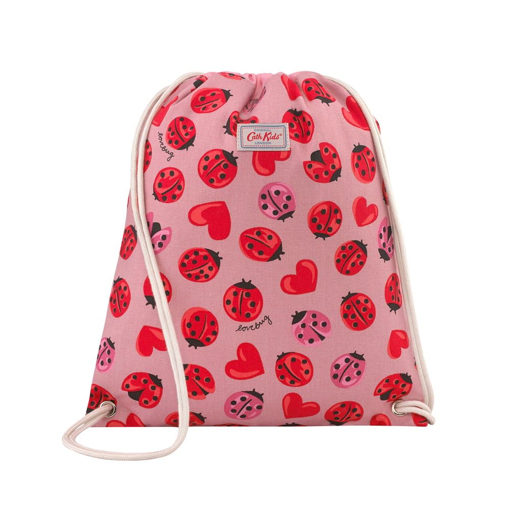 Túi dây rút cho bé/Kids Drawstring Bag - Lovebugs - Pale Rose