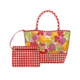  Túi đeo vai /Printed PVC Tote - Painted Fruit - Warm Cream 