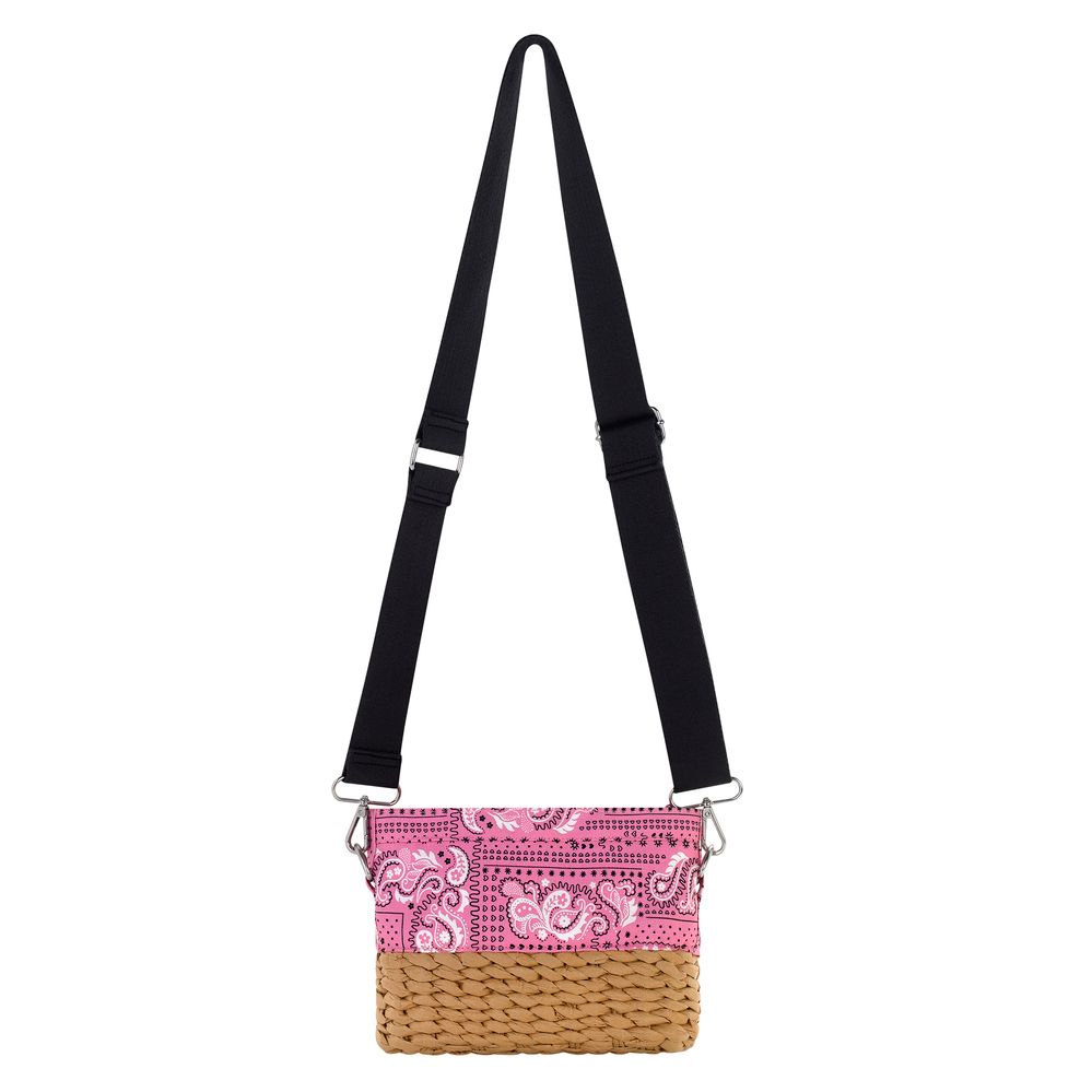 Túi đeo chéo/Basket Cross Body Bag - Bandana - Pink - 1048810