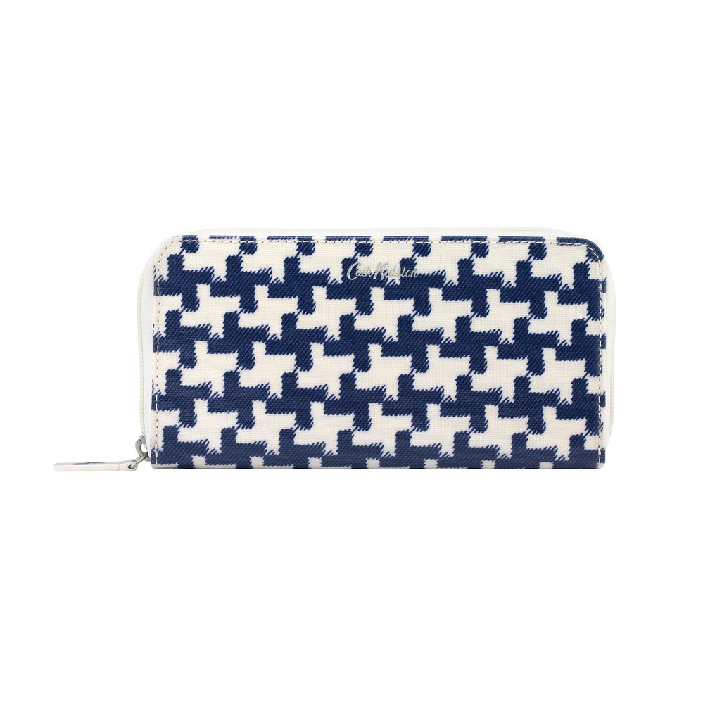  Ví nữ dài/Continental Zip Wallet - Houndstooth - Cream Blue 