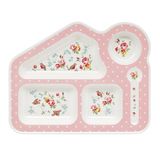  Khay cho bé/Melamine Food Tray - Bird - Ivory-859578 