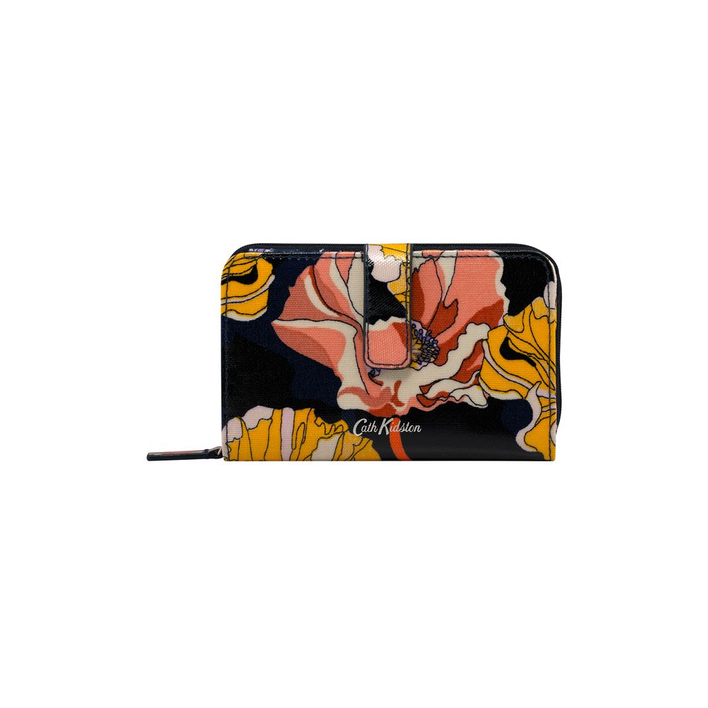 Ví gập/Folded Zip Wallet - Summer Poppy Midscale - Navy