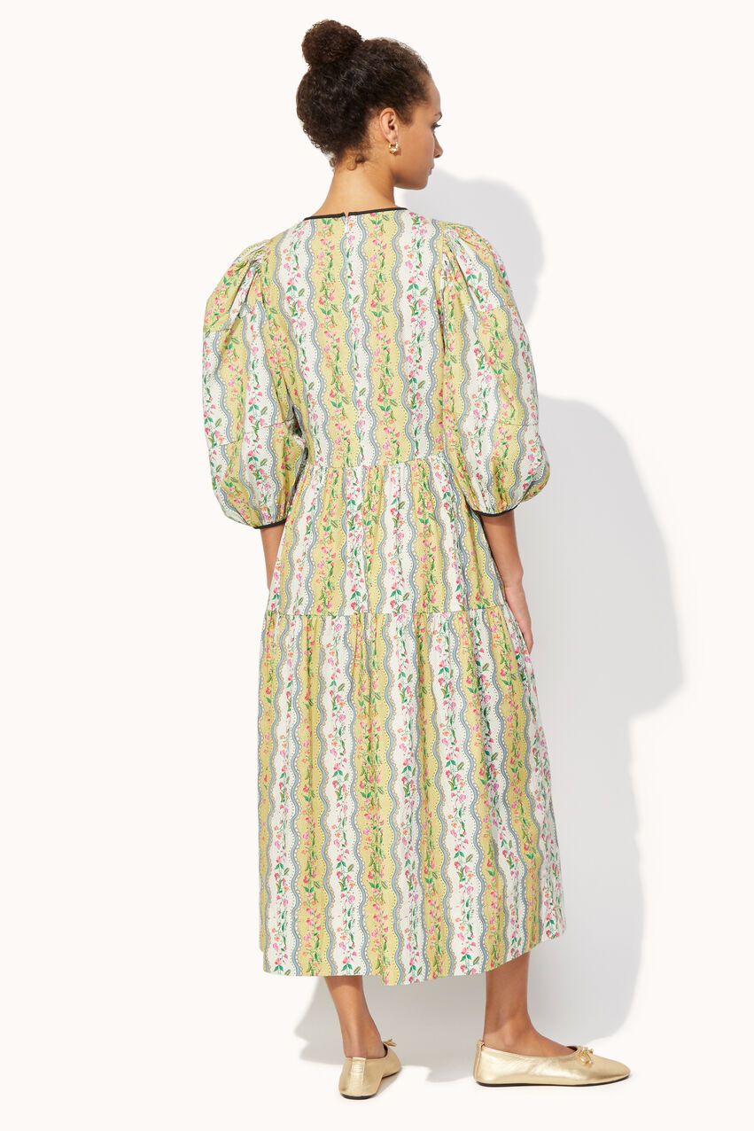  Đầm/Soft Waisted Dress - Sweet Pea Stripe Small - Yellow 