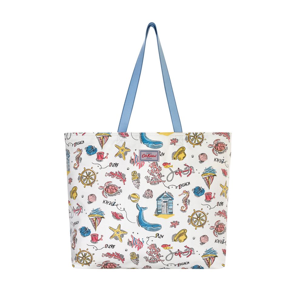  Túi đeo vai /Large Reversible Everyday Tote - Summer Time - Warm Cream 