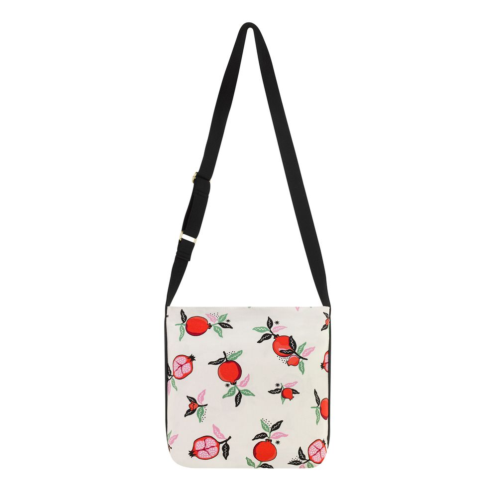 Túi đeo chéo/Zipped Messenger Bag - Pomegranate - Cream