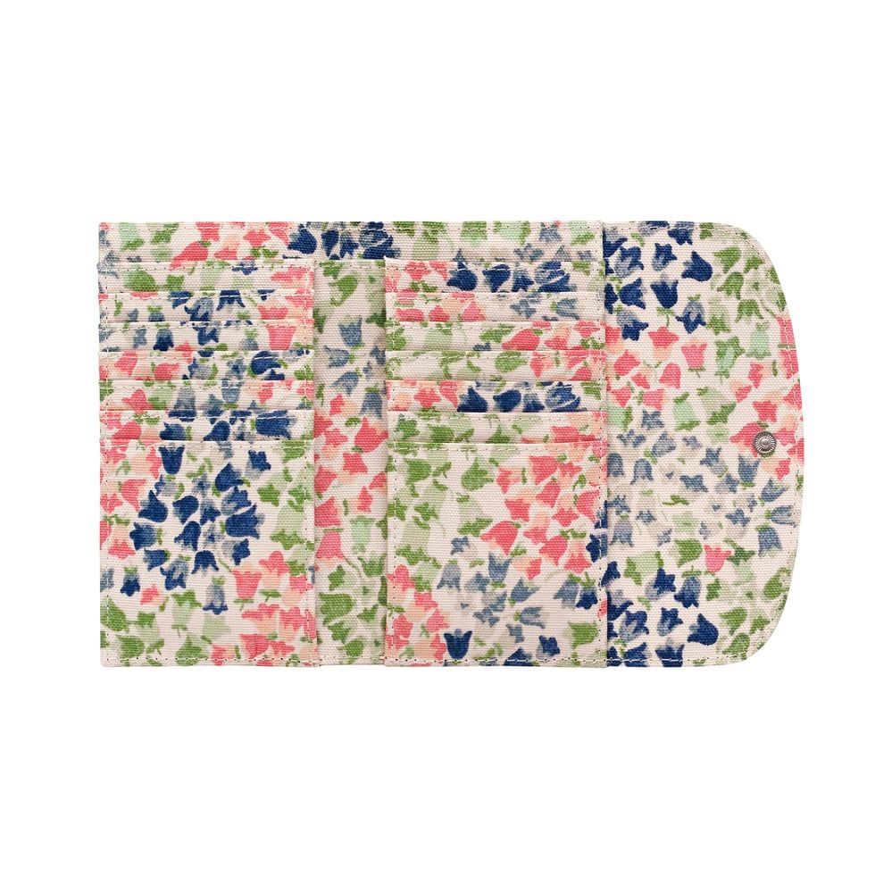 Ví gập/Foldover Wallet - Tiny Painted Bluebell - Warm Cream