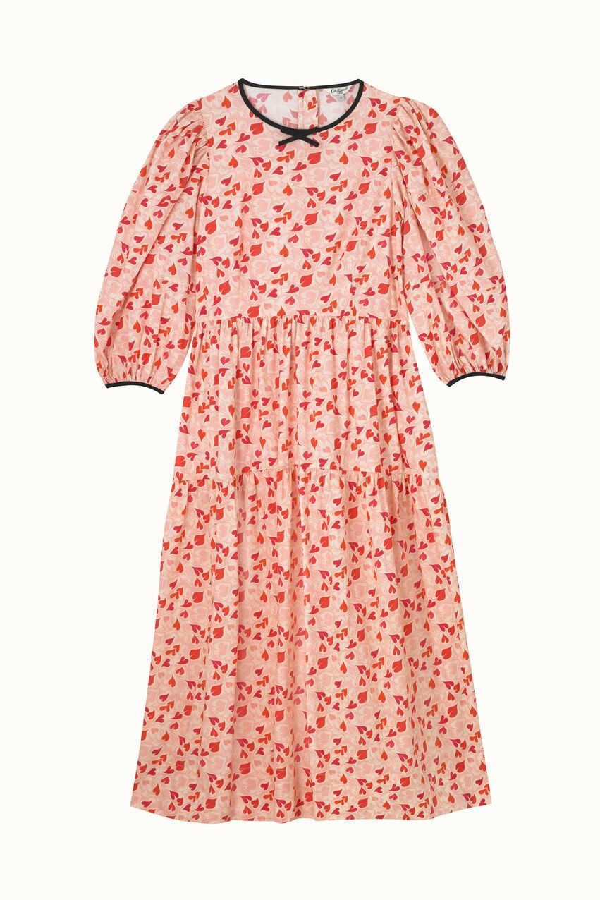 Đầm/Soft Waisted Dress - Marble Hearts Ditsy - Pink
