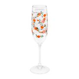  Ly/Champagne Glass - Pomegranate - Cream 