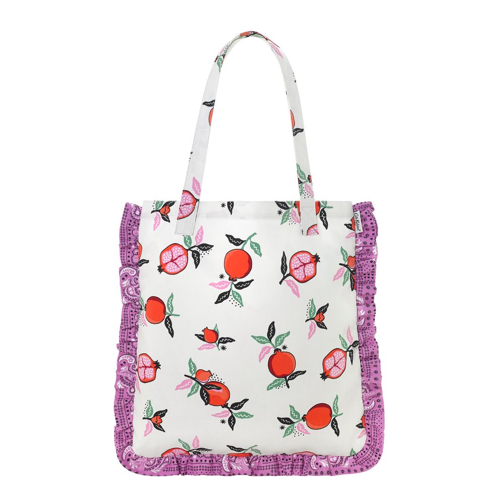Túi đeo vai/Frill Tote - Pomegranate - Cream