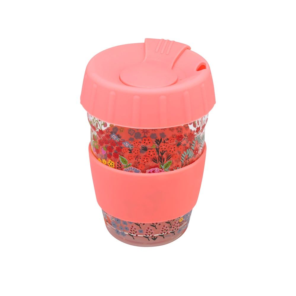 Bình giữ nhiệt/Glass Travel Cup - Kingdom Ditsy - Cream