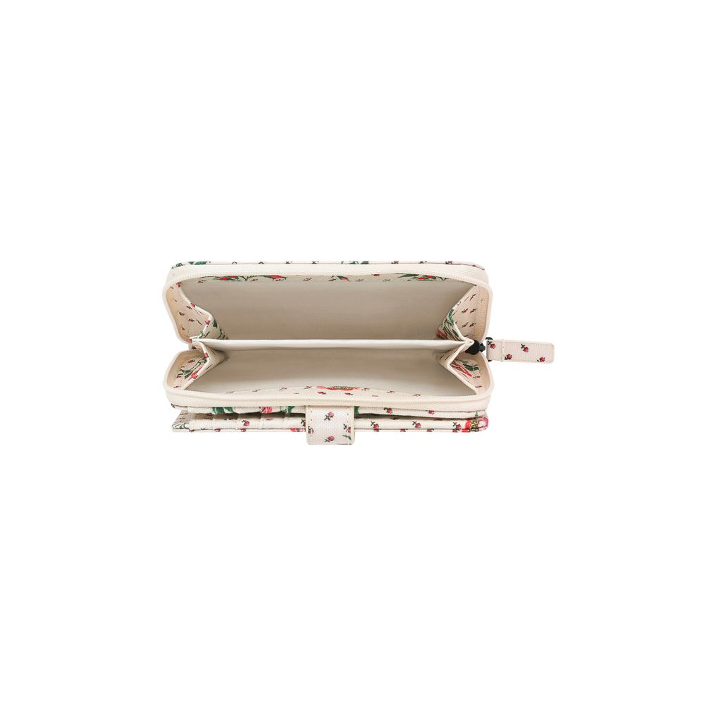 Ví gập/Folded Zip Wallet - Love Letter - Cream