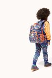  Ba lô cho bé /Kids Classic Large Backpack with Mesh Pocket - Marble Space - Navy 