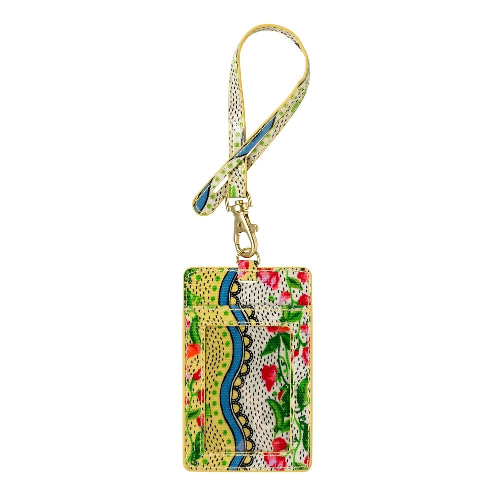 Thẻ đeo /I.D Holder - Sweet Pea Stripe Small - Yellow