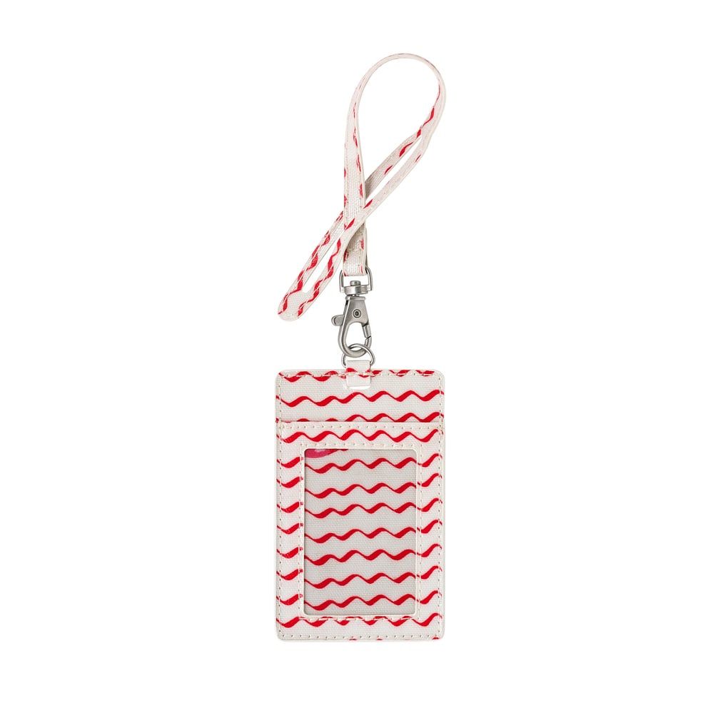 Thẻ đeo /I.D Holder - Kisses - Cream/Red