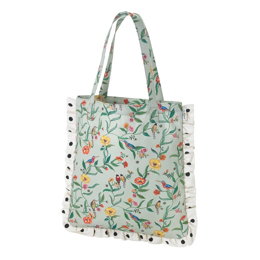 Túi đeo vai/Frill Tote - Summer Birds - Green