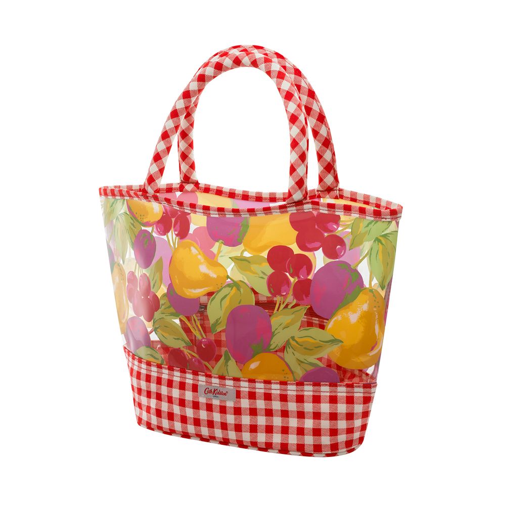  Túi đeo vai /Printed PVC Tote - Painted Fruit - Warm Cream 