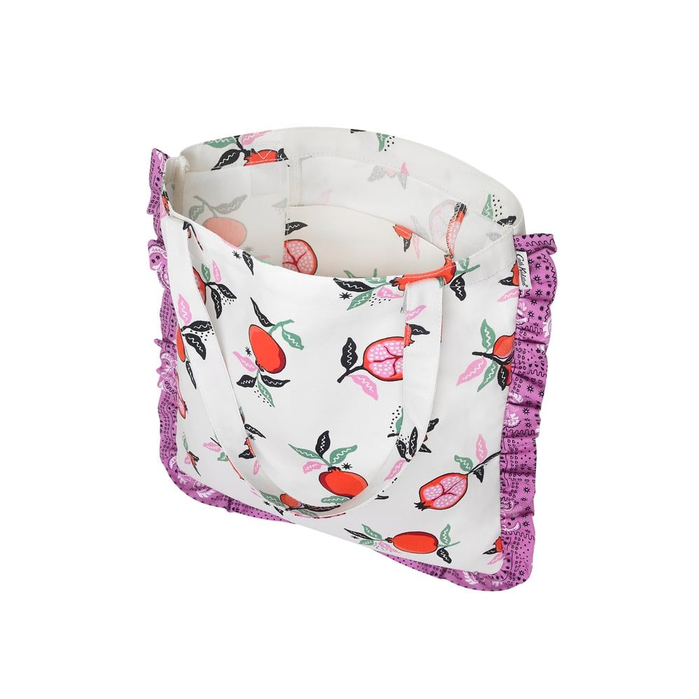 Túi đeo vai/Frill Tote - Pomegranate - Cream
