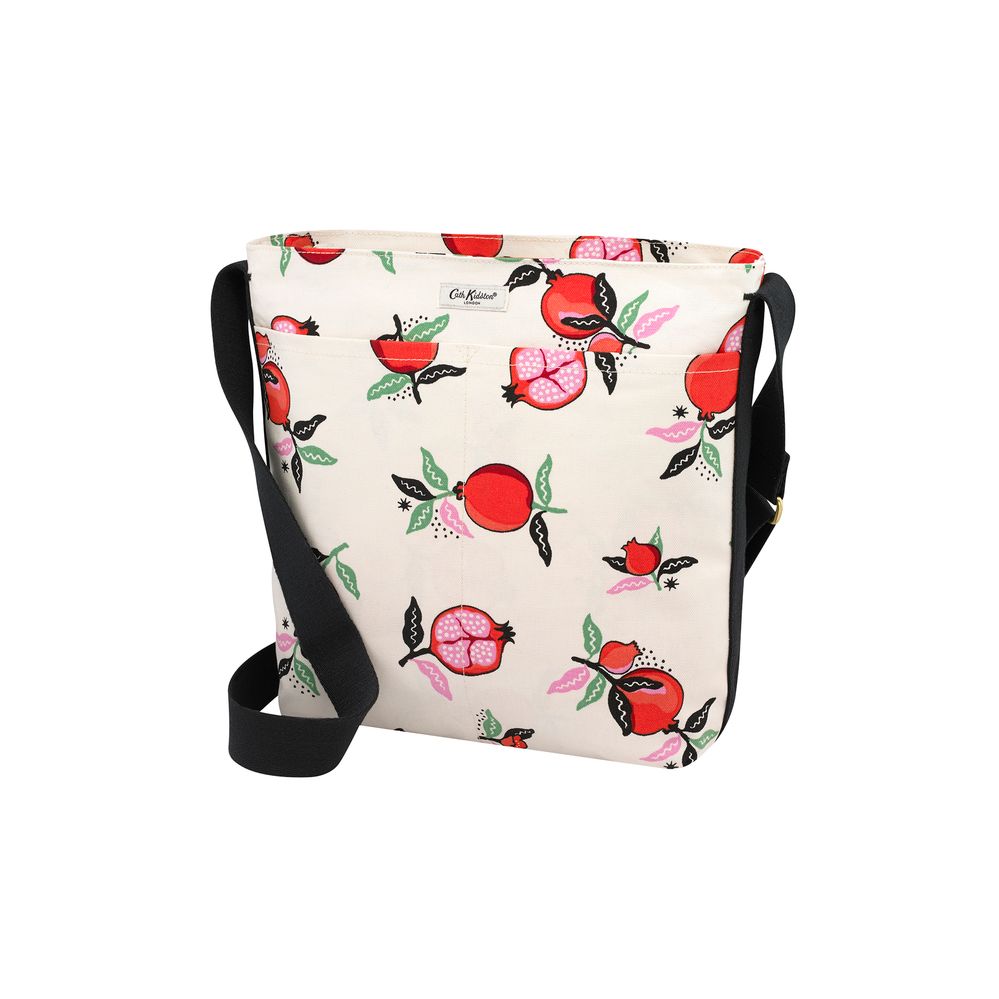 Túi đeo chéo/Zipped Messenger Bag - Pomegranate - Cream