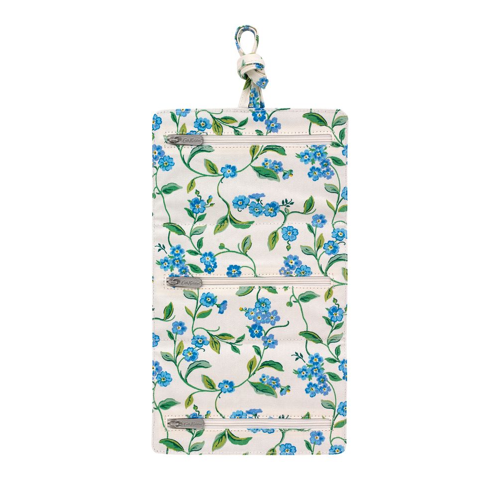 Túi đựng trang sức/Jewellery Roll - Forget me not - Cream