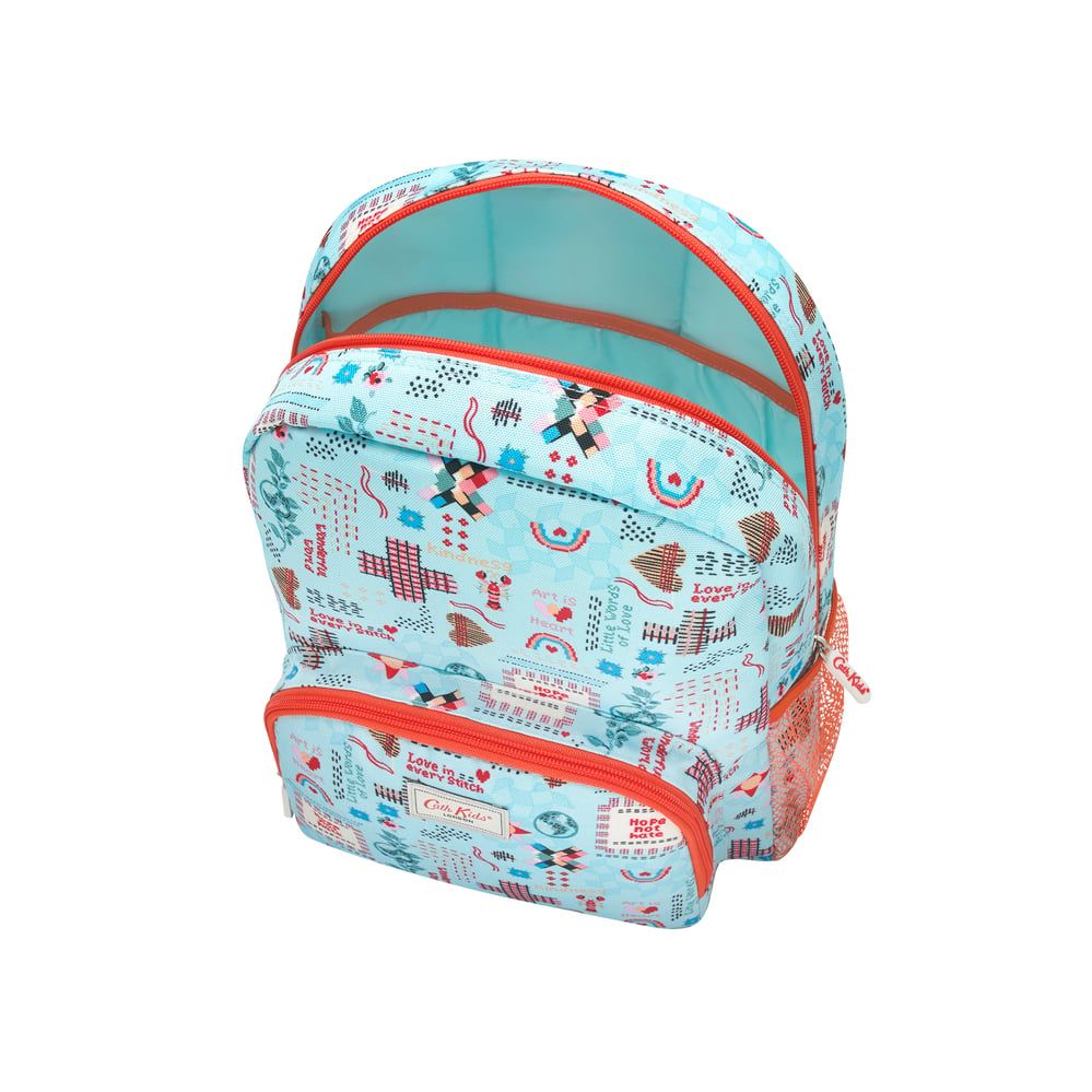  Ba lô cho bé /Kids Classic Large Backpack with Mesh Pocket - Patchwork Ditsy - Blue 