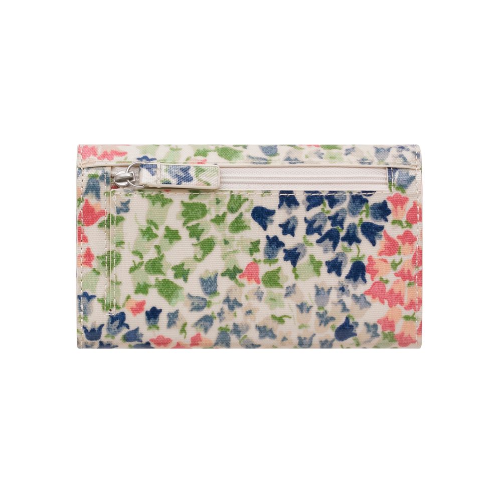 Ví gập/Foldover Wallet - Tiny Painted Bluebell - Warm Cream